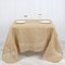 90x90" Natural Brown BURLAP SQUARE TABLE OVERLAY Wedding Party Tradeshow Linens